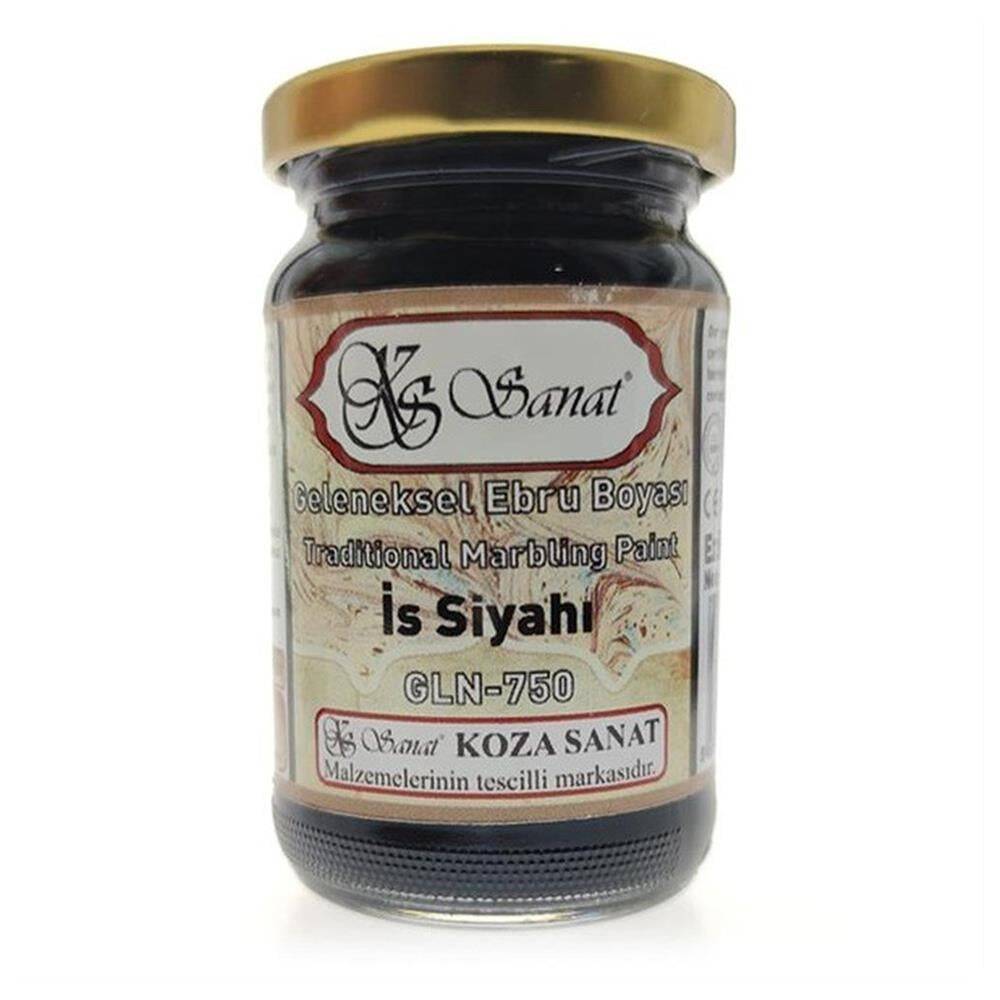 Koza Ezilmiş Ebru Boyası 105 ml İs Siyahı
