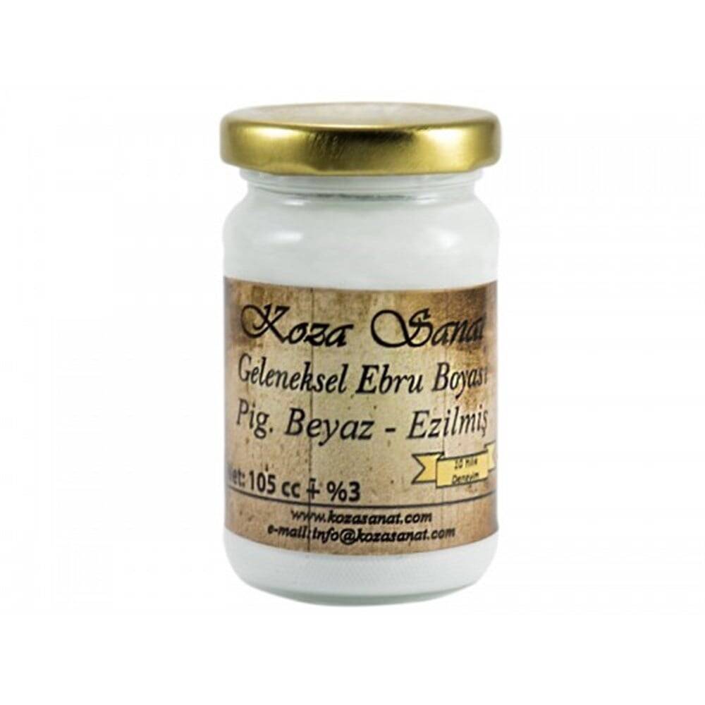 Koza Ezilmiş Ebru Boyası 105 ml Pigment Beyaz