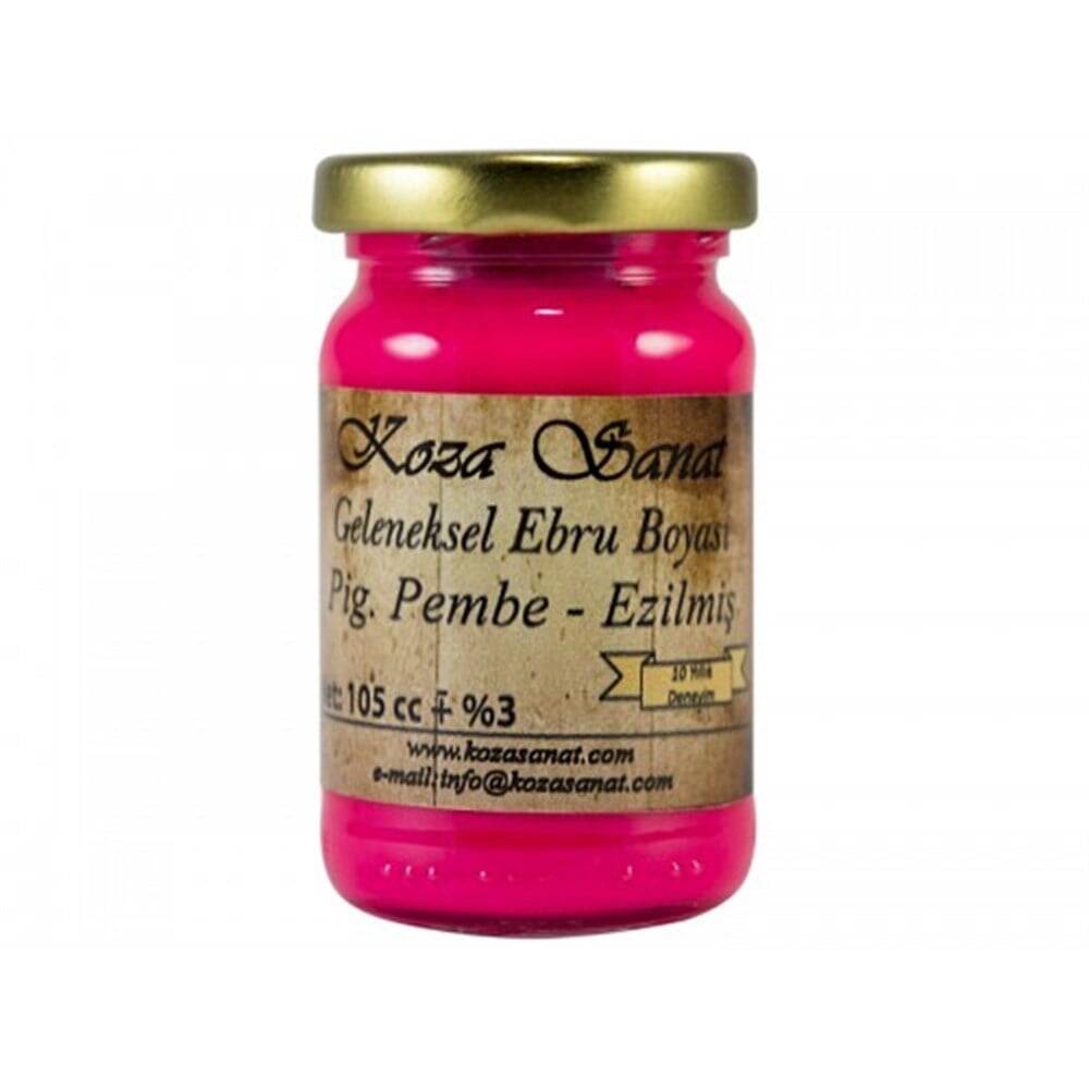 Koza Ezilmiş Ebru Boyası 105 ml Pigment Pembe