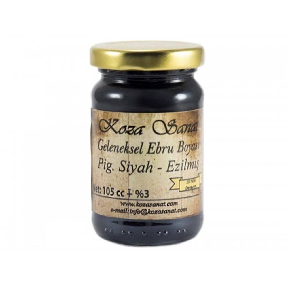 Koza Ezilmiş Ebru Boyası 105 ml Pigment Siyah
