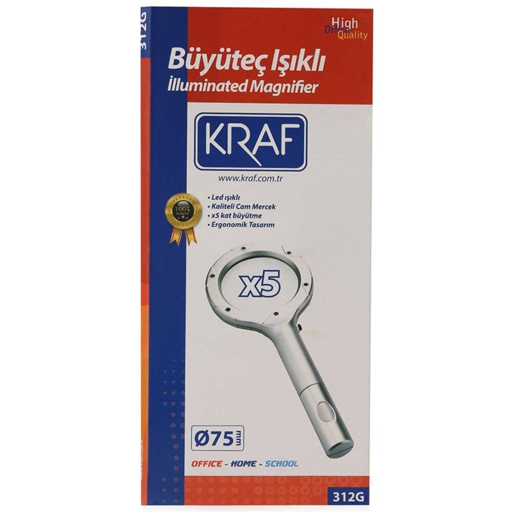 Kraf Magnifier Illuminated 75x5 mm 312G