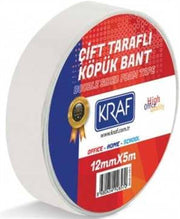 Kraf Çift Taraflı Köpük Bant 12mmx5m