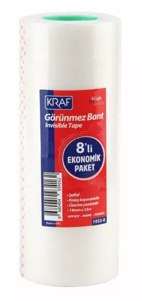 Kraft Invisible Tape 19x33 mm. 8-pack