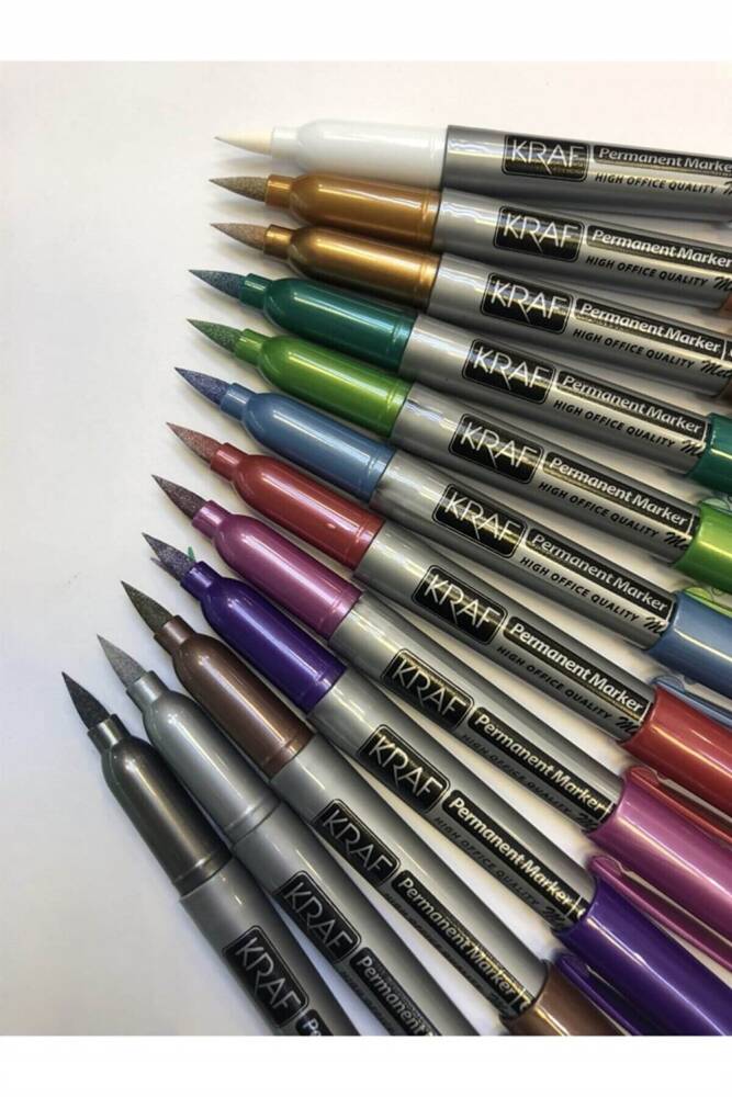 Kraft Metallic Permanent Pen Set of 12