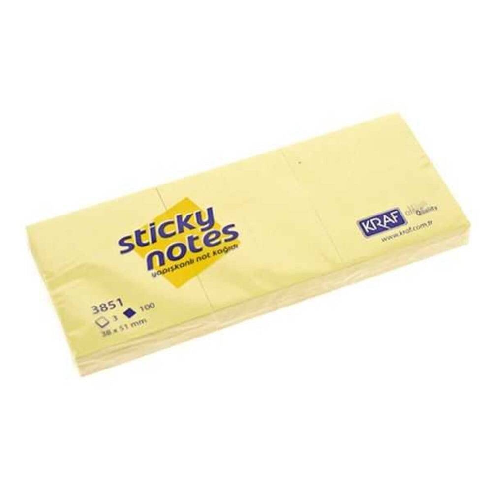 Kraft Sticky Note Paper 38X51 Yellow