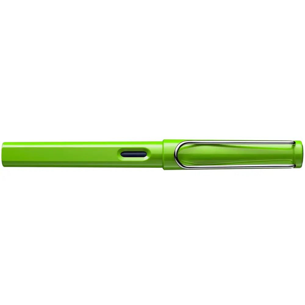 Lamy Safari Fountain Pen Metal Clip M Nib Green
