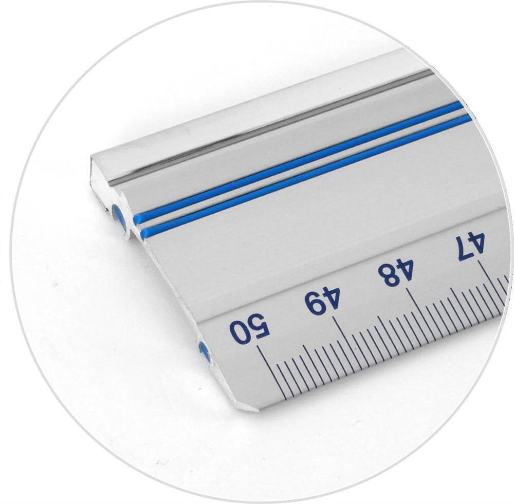 Leniar Non-Slip Ruler Aluminum 100 Cm