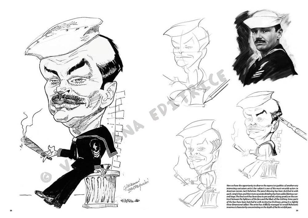 Leonardo Collection Drawing Book Caricatures N: 39 Cartoons N: 39
