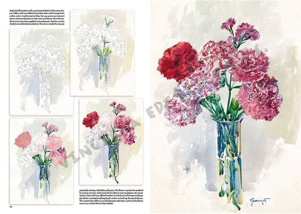 Leonardo Collection Drawing Book Flowers N: 20 Flowers N: 20