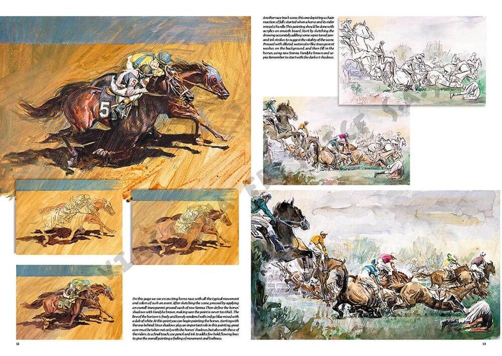 Leonardo Collection Drawing Book Horses And Riders N: 11 Horses And Jockeys N: 11