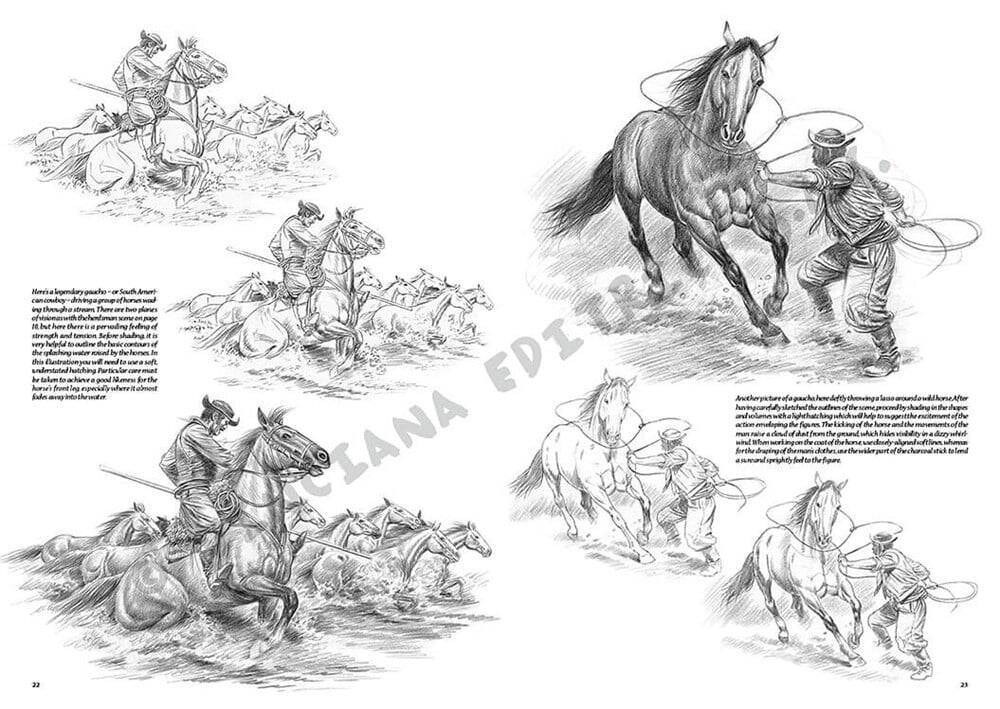 Leonardo Collection Desen Kitabı Horses And Riders N: 11 Atlar ve Jokeyler N: 11