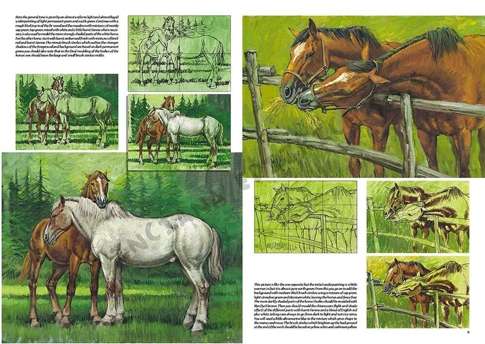 Leonardo Collection Drawing Book Horses No: 6 Horses N: 6