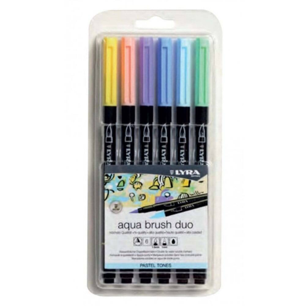 Lyra Aqua Brush Duo Pastel Set 6'lı