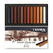 Lyra Polycrayons Soft - Toz Pastel 12 Renk Kahve Tonları