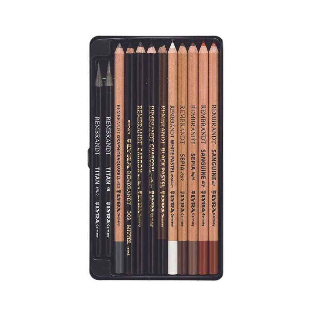 Lyra Rembrandt Art Specials Drawing Set 12 Piece Metal Box
