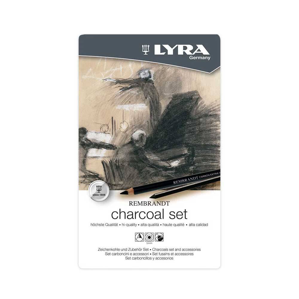 Lyra Rembrandt Charcoal Set Metal Box of 11
