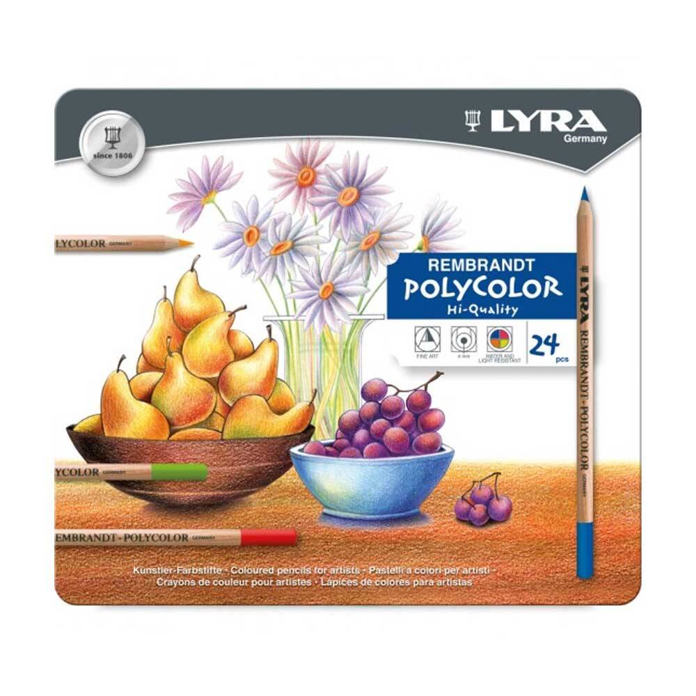 Lyra Rembrandt Pastel Polycolor 24-Piece Tin Box