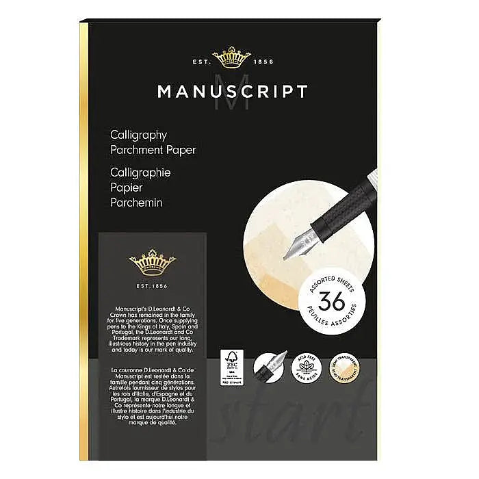 Manuscript Calligraphy Parchment Paper 36 Sheets