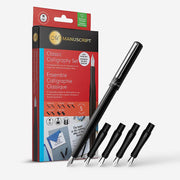 Manuscript Classic Calligraphy Set Sol El 5 Uç + 1 Sap Karton Kutu