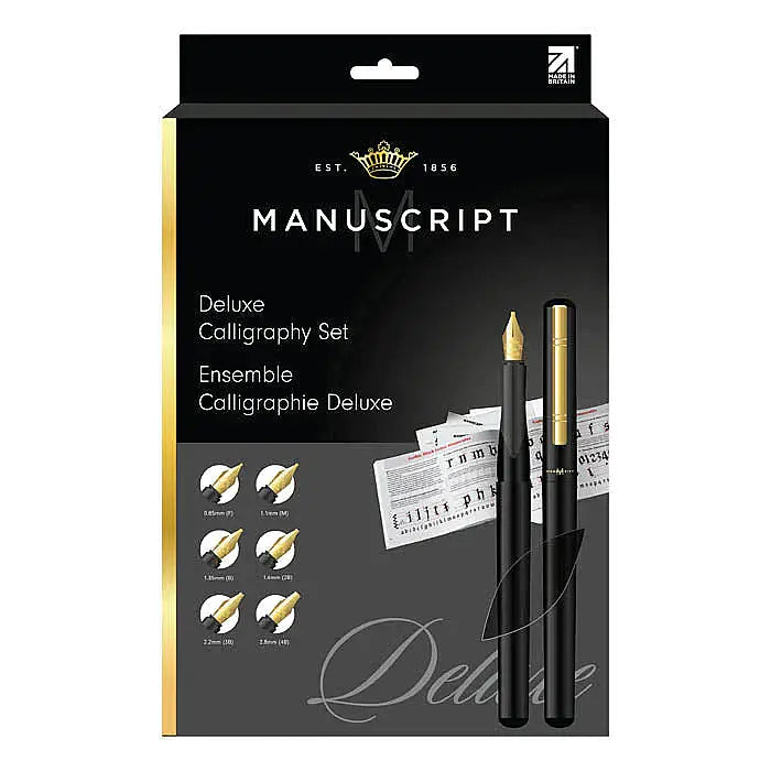 Manuscript Deluxe Calligraphy Set Sol El 6 Uç + 2 Sap Karton Kutu