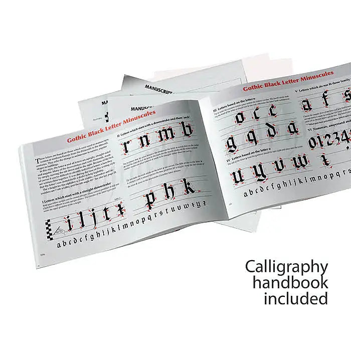 Manuscript Deluxe Calligraphy Set Sol El 6 Uç + 2 Sap Karton Kutu