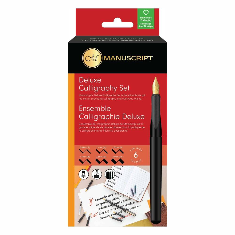 Manuscript Deluxe Calligraphy Set Left Cut 6-Piece MC1155L