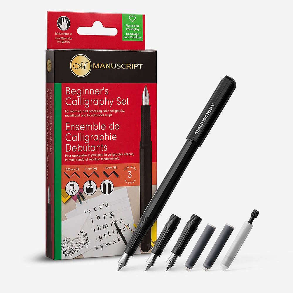 Manuscript Metal Nib Calligraphy Pen Set Left Cut MC1236L
