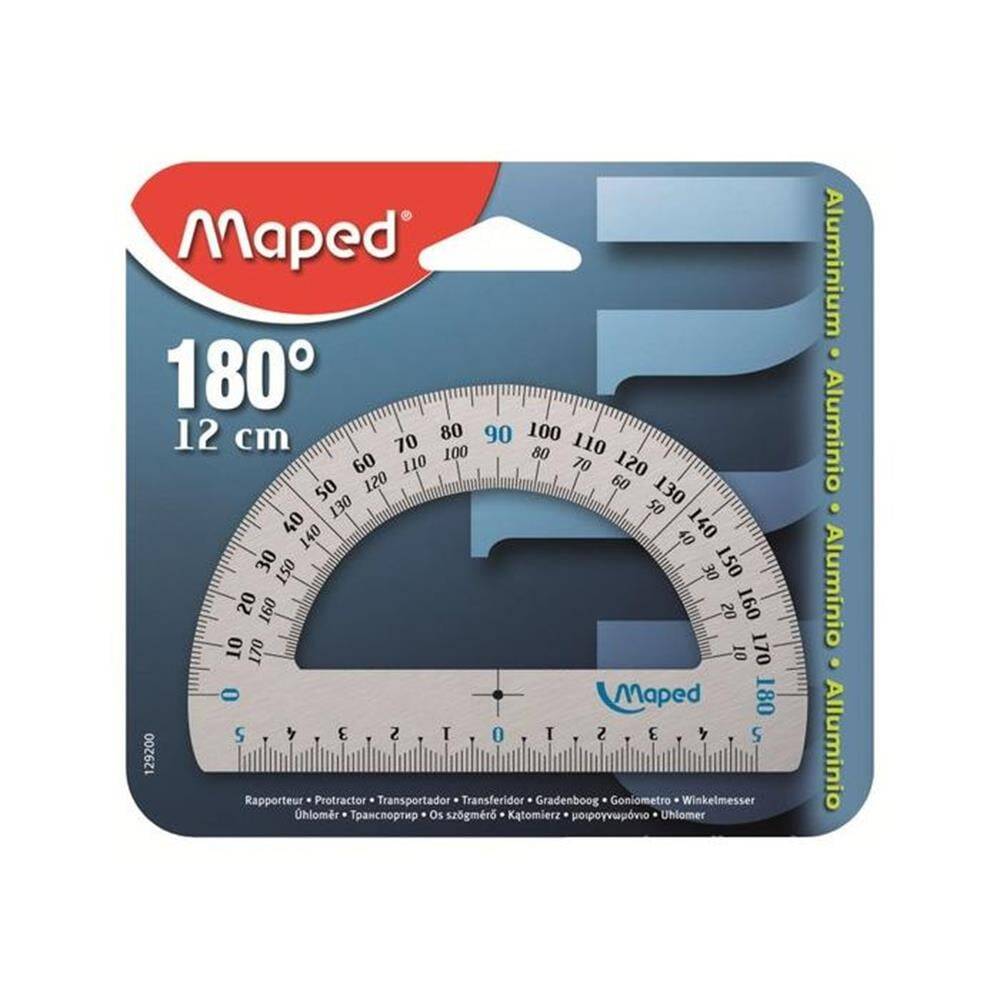 Maped Geometrik Açı Ölçer Alüminyum 12 cm 180°