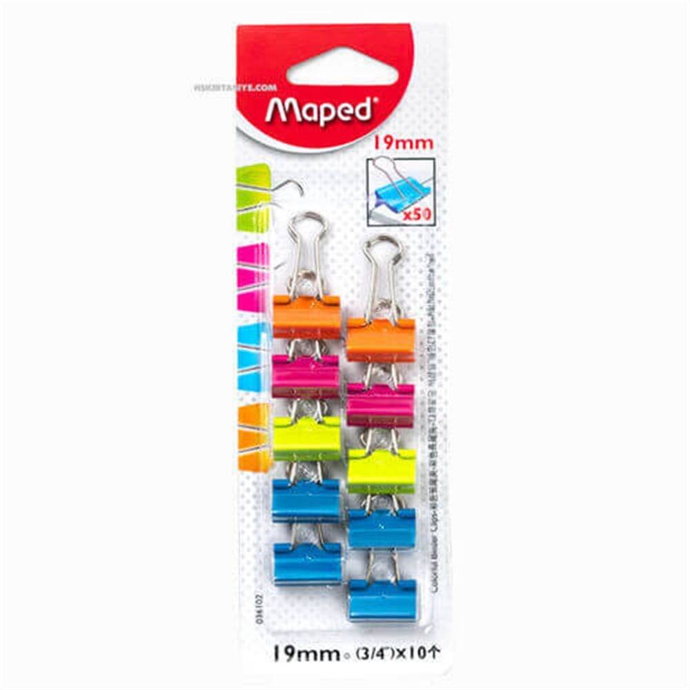 Maped Kıskaç Renkli 19mm 10lu