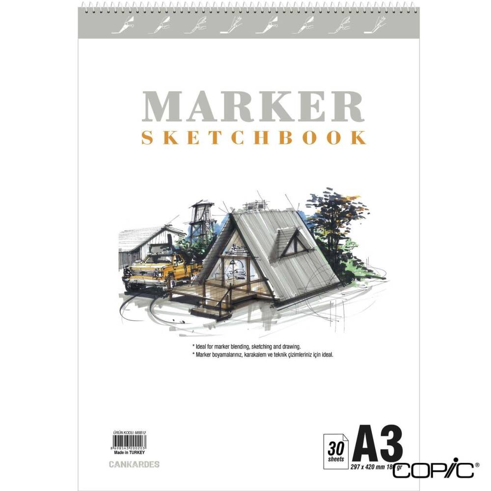 Marker Sketchbook A3 180 gr 30 Pages