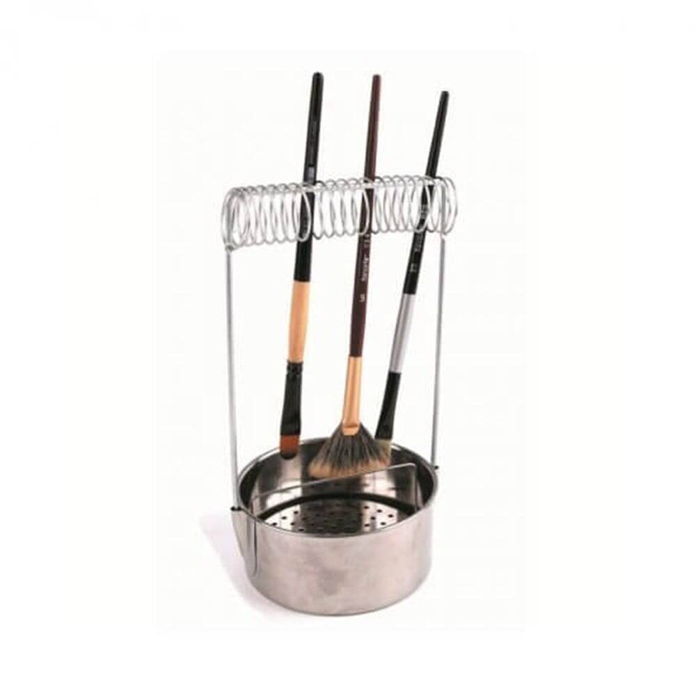 Metal Brush Cleaning Container