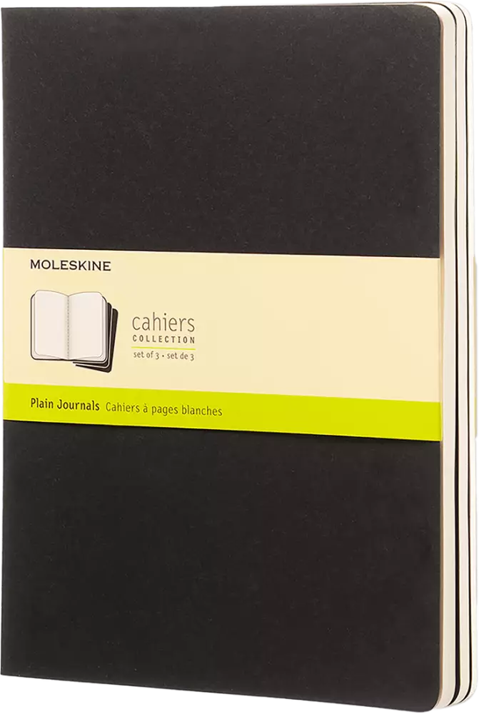 Moleskine Cahiers Journals Çizgili Defter 19x25 120 Sayfa Black 3'lü Set