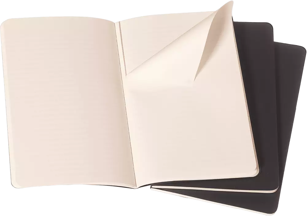 Moleskine Cahiers Journals Çizgili Defter 19x25 120 Sayfa Black 3'lü Set