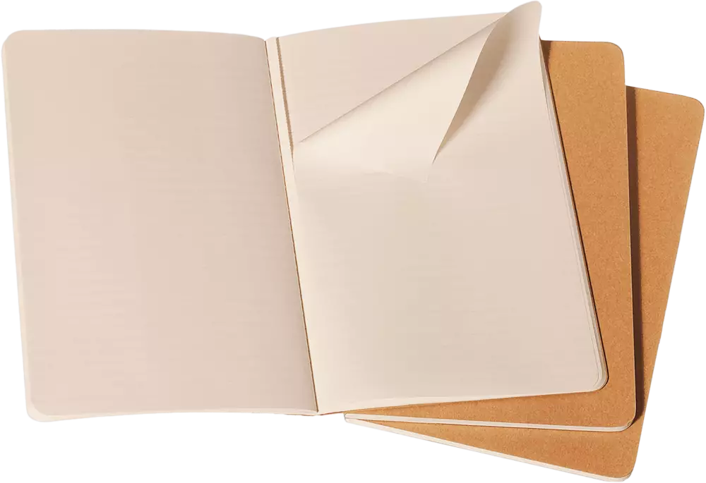 Moleskine Cahiers Journals Çizgili Defter 9x14 64 Sayfa  Kraft Brown 3'lü Set