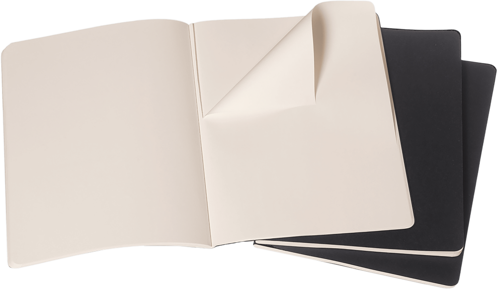 Moleskine Cahiers Journals Çizgisiz Defter 13x21 80 Sayfa Black 3'lü Set