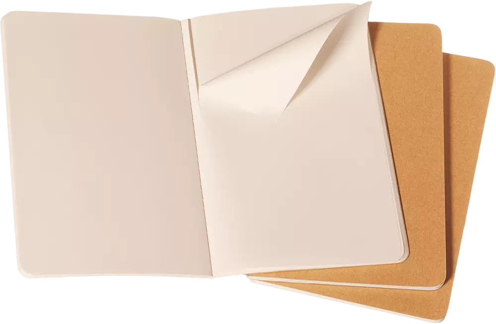 Moleskine Cahiers Journals Çizgisiz Defter 13x21 80 Sayfa Kraft Brown 3'lü Set