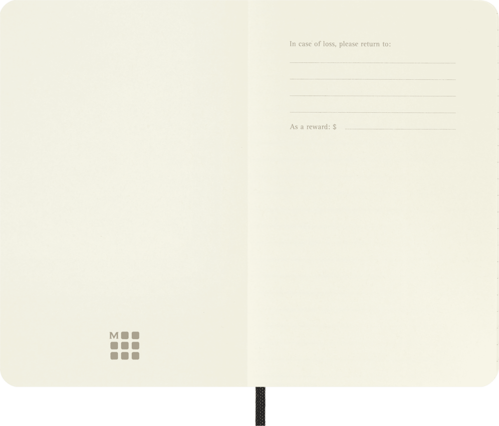Moleskine Classic Sert Kapak Çizgili Defter 9x14 192 Sayfa Black