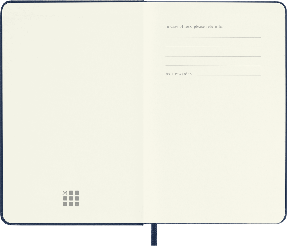 Moleskine Classic Sert Kapak Çizgili Defter 9x14 Sapphire Blue