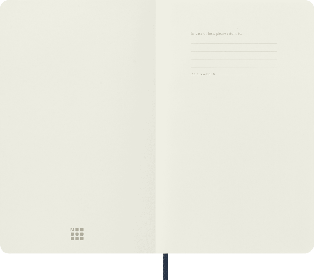 Moleskine Classic Yumuşak Kapak Çizgisiz Defter 13x21 192 Sayfa Sapphire Blue