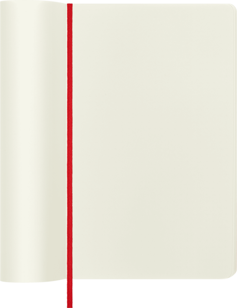 Moleskine Classic Yumuşak Kapak Çizgisiz Defter 9x14 192 Sayfa Kızıl Kırmızı