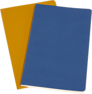 Moleskine Volant Not Defteri Çizgisiz 13x21 96 Sayfa 2'li Set Mavi + Amber Sarı