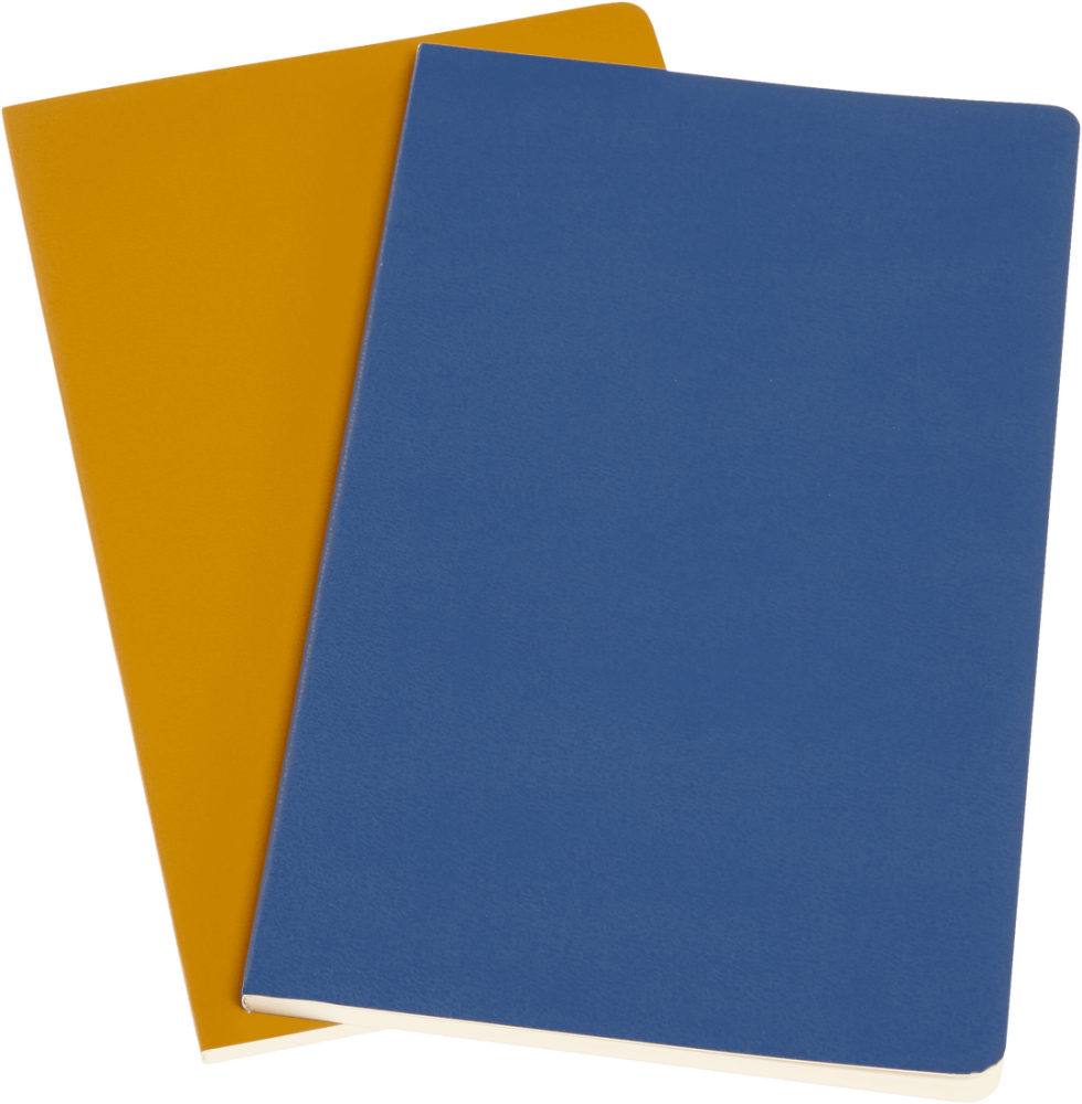 Moleskine Volant Not Defteri Çizgisiz 13x21 96 Sayfa 2'li Set Mavi + Amber Sarı