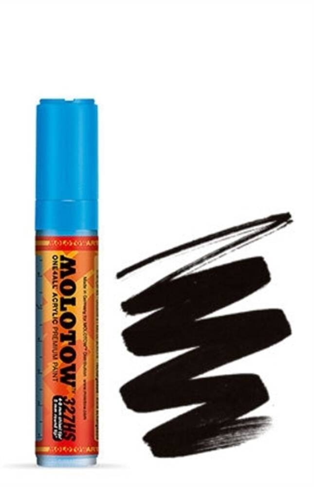 Molotow 327HS Chisel Tip 4-8 mm Acrylic Marker No: 180 Signal Black