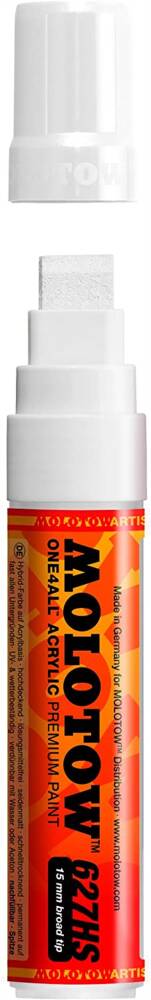 Molotow 627HS Düz Uç Akrilik Marker 15 mm No:160 Signal White
