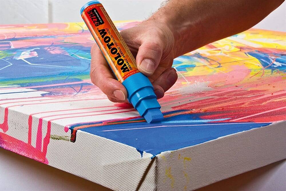 Molotow 627HS Düz Uç Akrilik Marker 15 mm No:160 Signal White