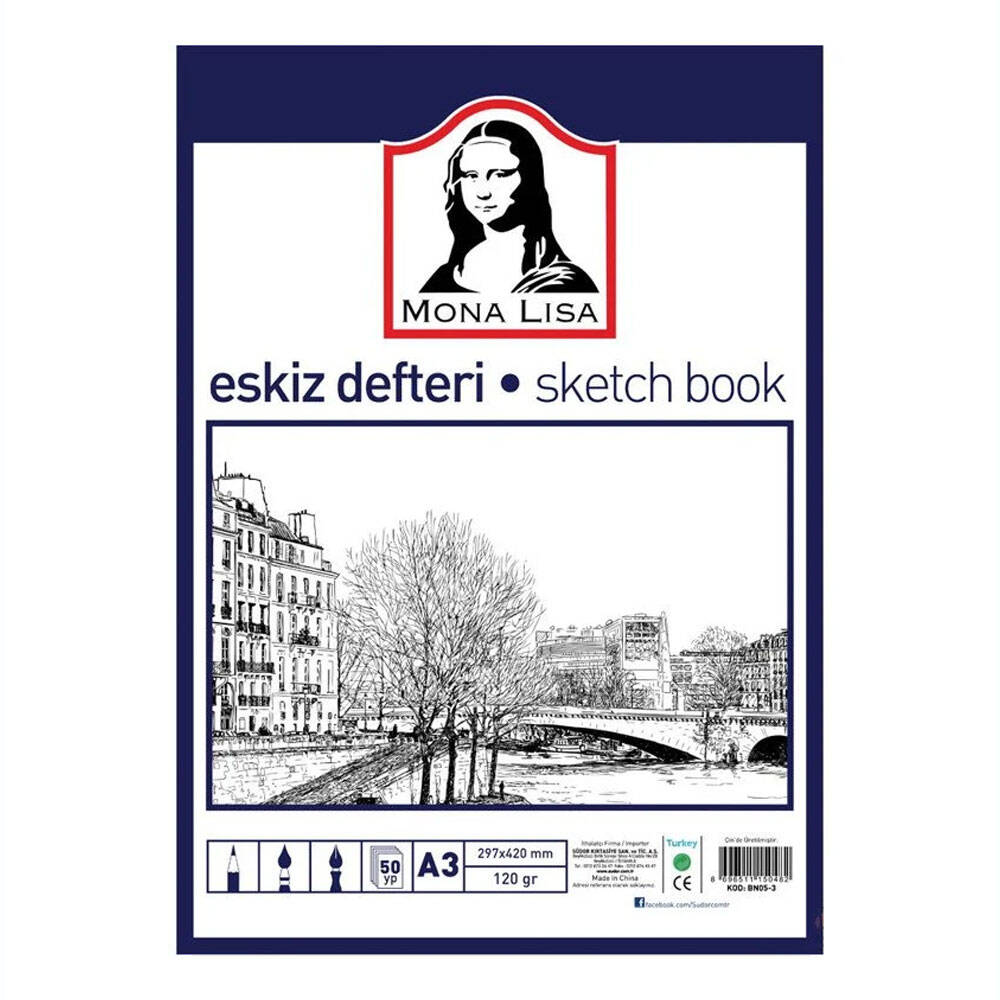Monalisa Sketchbook A3 120 g 50 yp Wire