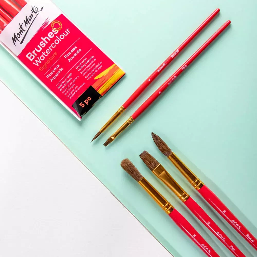 Mont Marte Gallery Series Oil Paint Brush Set Signature 5-Piece