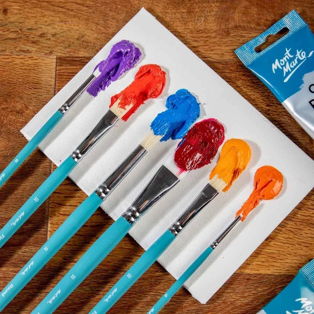 Mont Marte Gallery Series Oil Paint Brush Set Signature 6-Piece