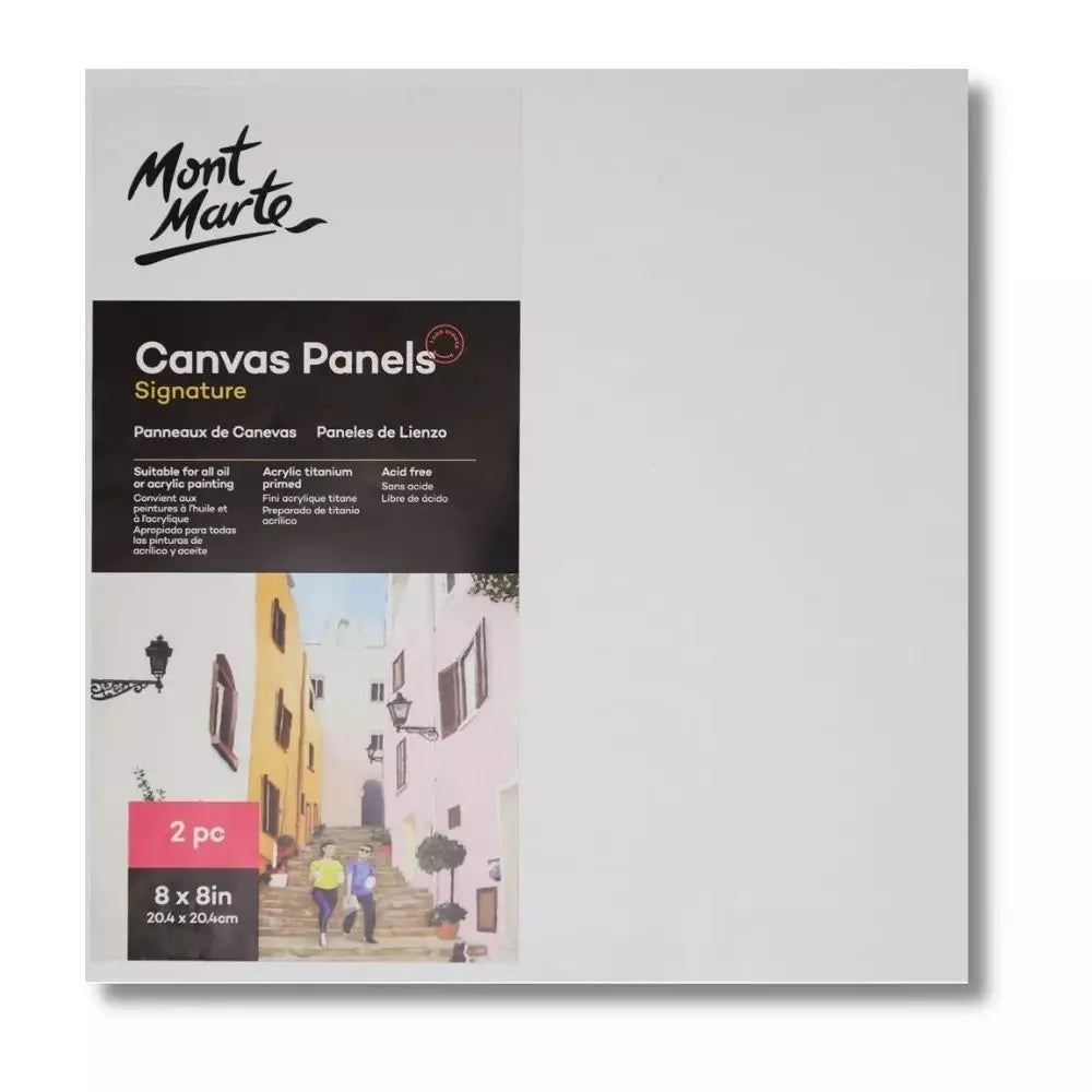 Mont Marte Pres Tuval 20.4x20.4 cm 3 mm 2'li Paket