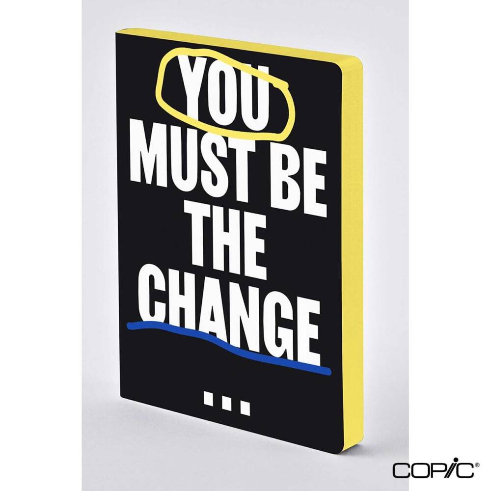 Nuuna Noktalı Premium Defter You Must Be The Change A5 120 gr 256 Sayfa